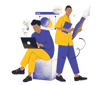 Professional graphic designer creating creative branding materials, social media graphics, logos, and marketing designs on a digital workstation.