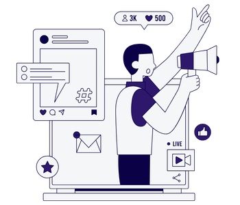 Social media influencers collaborating with brands to promote products through engaging content, videos, and online campaigns.